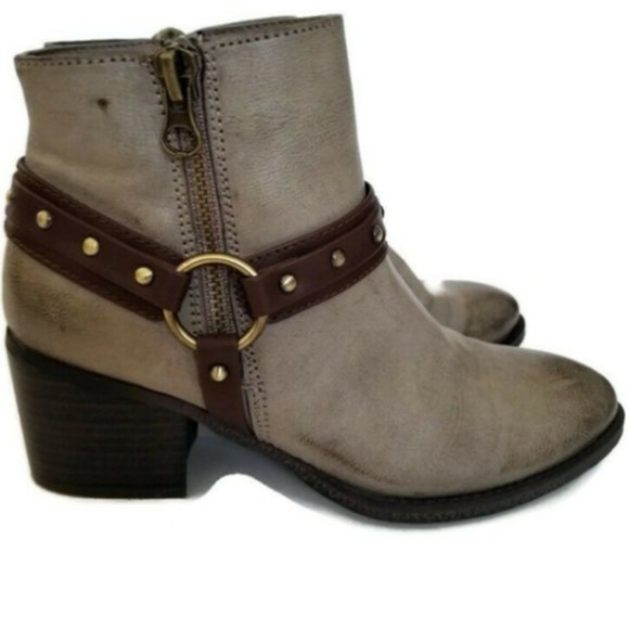 Sonoma Shoes - Kohls Sonoma Women's Biker Brown Ankle Boots Sz 8